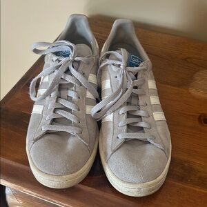Adidas Men's Gray and White Campus Sz 10.5 Sneakers